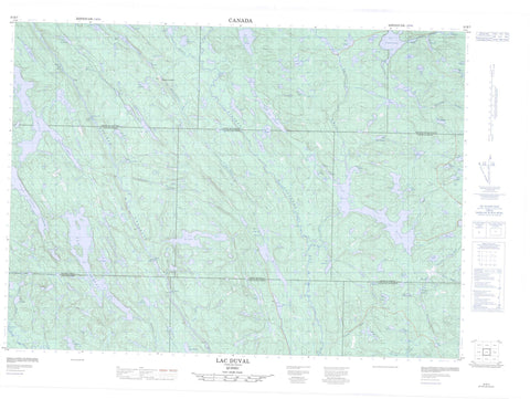 031K07 Lac Duval Canadian topographic map, 1:50,000 scale