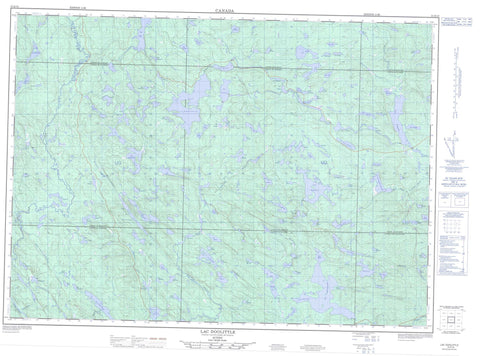 031K10 Lac Doolittle Canadian topographic map, 1:50,000 scale