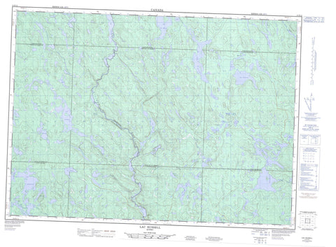 031K12 Lac Russell Canadian topographic map, 1:50,000 scale