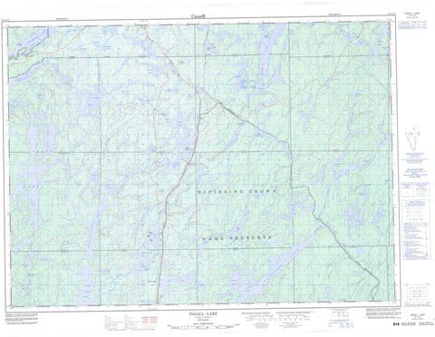 031L13 Ingall Lake Canadian topographic map, 1:50,000 scale