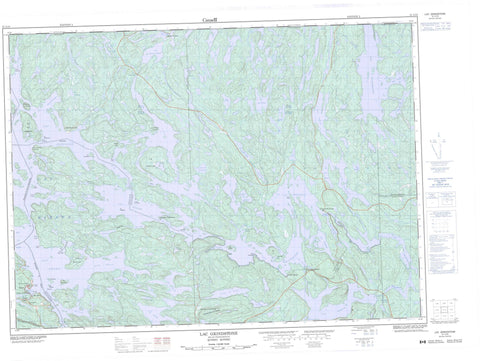 031L15 Lac Grindstone Canadian topographic map, 1:50,000 scale