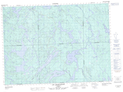 031M01 Lac Ogascanane Canadian topographic map, 1:50,000 scale