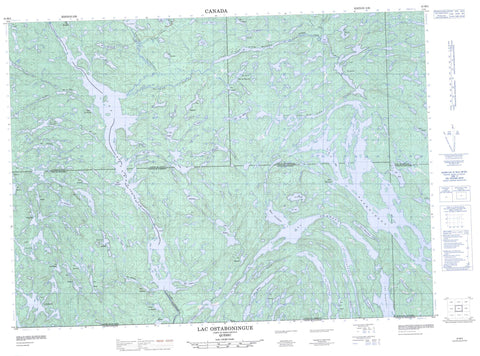 031M02 Lac Ostaboningue Canadian topographic map, 1:50,000 scale