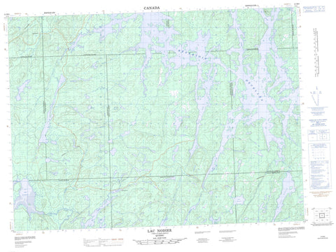 031M09 Lac Nodier Canadian topographic map, 1:50,000 scale