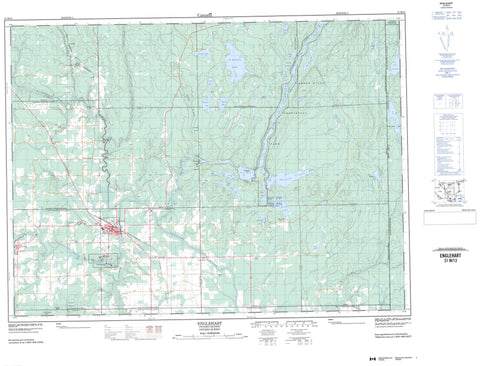 031M13 Englehart Canadian topographic map, 1:50,000 scale