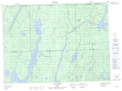 031M15 Lac Roger Canadian topographic map, 1:50,000 scale