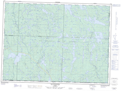 031N03 Lac Nichcotea Canadian topographic map, 1:50,000 scale