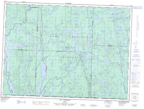 031N04 Lac Antiquois Canadian topographic map, 1:50,000 scale