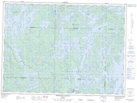 031N07 Reservoir Cabonga Canadian topographic map, 1:50,000 scale