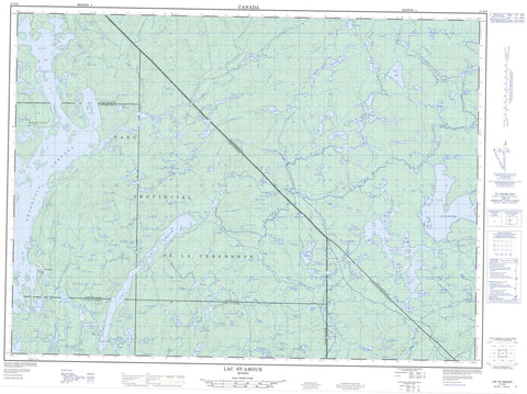 031N08 Lac St Amour Canadian topographic map, 1:50,000 scale