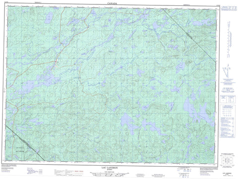 031N09 Lac Landron Canadian topographic map, 1:50,000 scale