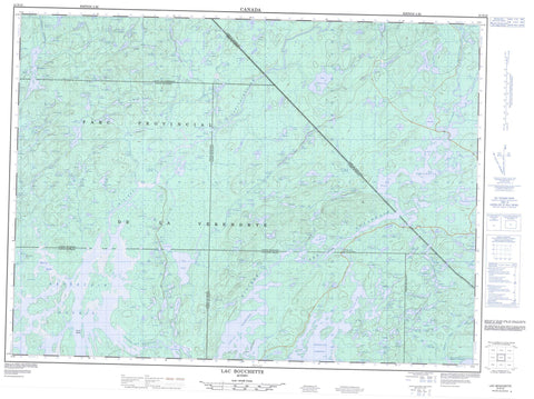 031N10 Lac Bouchette Canadian topographic map, 1:50,000 scale