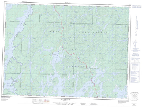 031N11 Lac Anwatan Canadian topographic map, 1:50,000 scale