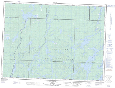 031N12 Lac Otanibi Canadian topographic map, 1:50,000 scale