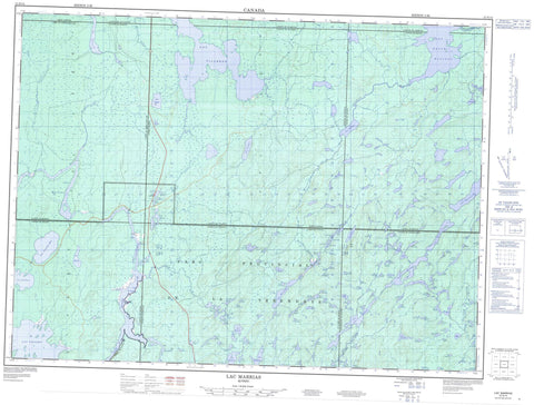 031N14 Lac Marrias Canadian topographic map, 1:50,000 scale