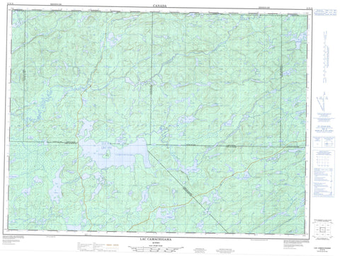 031N16 Lac Camachigama Canadian topographic map, 1:50,000 scale