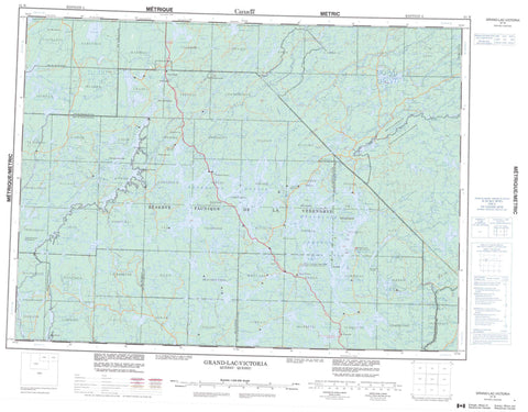 031N Grand Lac Victoria Canadian topographic map, 1:250,000 scale