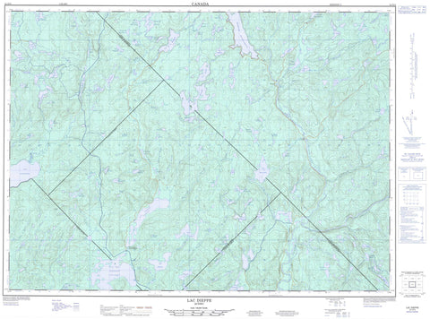 031O03 Lac Dieppe Canadian topographic map, 1:50,000 scale