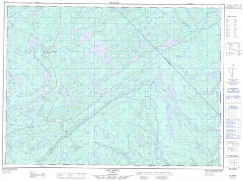 031O05 Lac Wapus Canadian topographic map, 1:50,000 scale