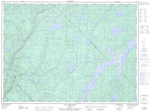 031O06 Lac Duplessis Canadian topographic map, 1:50,000 scale