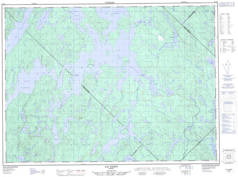 031O08 Lac Kempt Canadian topographic map, 1:50,000 scale