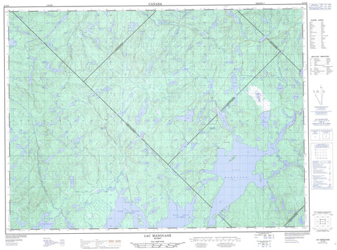 031O09 Lac Manouane Canadian topographic map, 1:50,000 scale