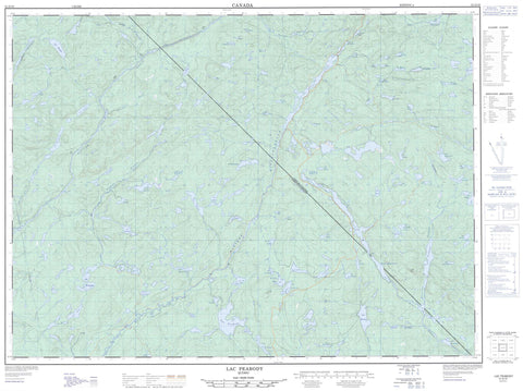 031O10 Lac Peabody Canadian topographic map, 1:50,000 scale