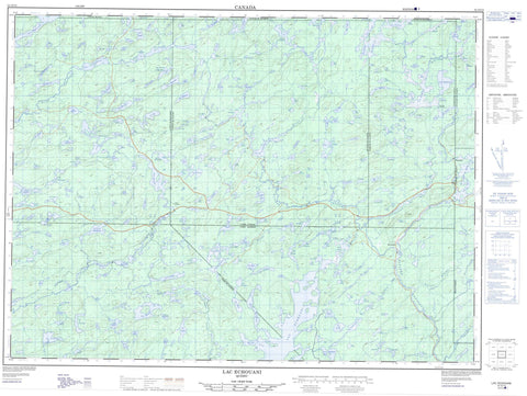 031O13 Lac Echouani Canadian topographic map, 1:50,000 scale