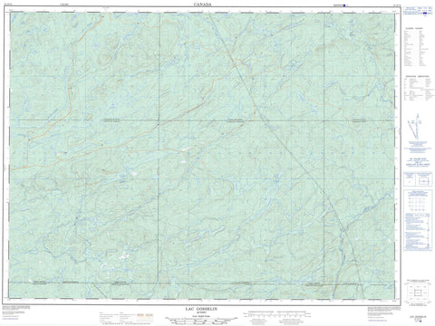 031O14 Lac Gosselin Canadian topographic map, 1:50,000 scale