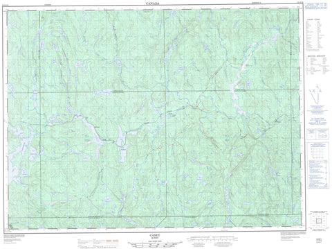 031O16 Casey Canadian topographic map, 1:50,000 scale