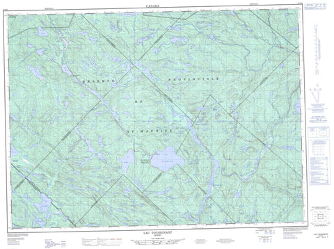 031P03 Lac Tousignant Canadian topographic map, 1:50,000 scale