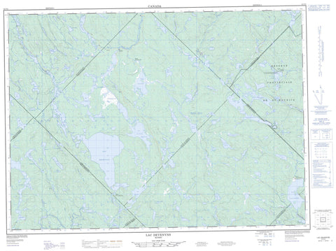 031P04 Lac Devenyns Canadian topographic map, 1:50,000 scale