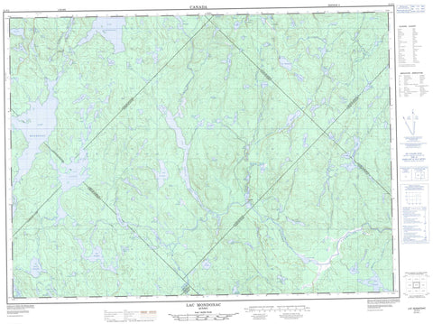 031P05 Lac Mondonac Canadian topographic map, 1:50,000 scale