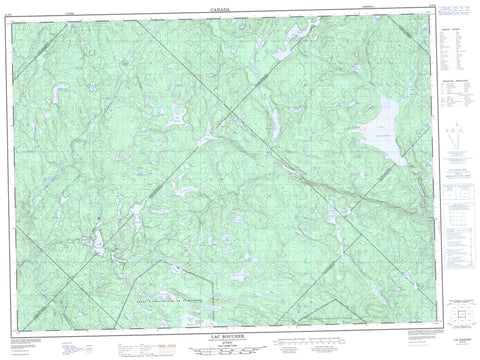 031P06 Lac Boucher Canadian topographic map, 1:50,000 scale