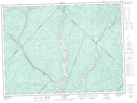 031P10 La Croche Canadian topographic map, 1:50,000 scale