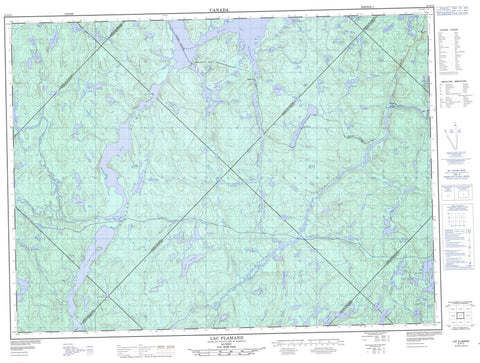 031P11 Lac Flamand Canadian topographic map, 1:50,000 scale