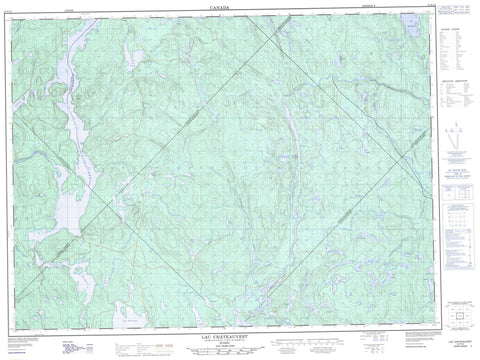 031P12 Lac Chateauvert Canadian topographic map, 1:50,000 scale