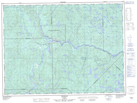 031P13 Sanmaur Canadian topographic map, 1:50,000 scale