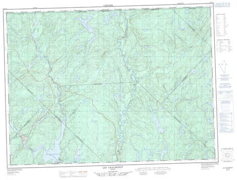 031P15 Lac Chaumonot Canadian topographic map, 1:50,000 scale