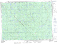 032A03 Lac De La Fourche Canadian topographic map, 1:50,000 scale