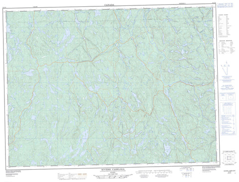 032A06 Riviere Cabeloga Canadian topographic map, 1:50,000 scale