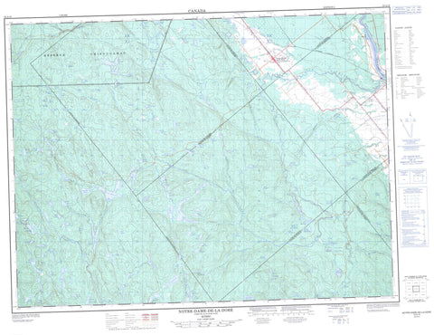 032A10 Notre Dame De La Dore Canadian topographic map, 1:50,000 scale