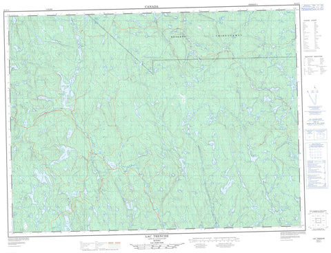 032A11 Lac Trenche Canadian topographic map, 1:50,000 scale