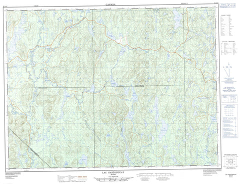 032A12 Lac Gastonguay Canadian topographic map, 1:50,000 scale