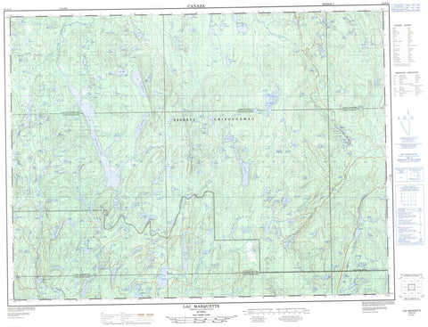 032A13 Lac Marquette Canadian topographic map, 1:50,000 scale