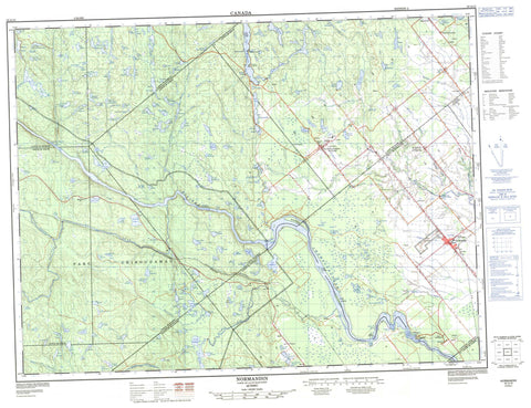 032A15 Normandin Canadian topographic map, 1:50,000 scale