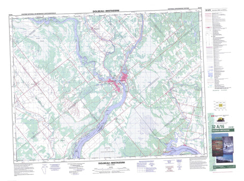 032A16 Dolbeau Mistassini Canadian topographic map, 1:50,000 scale