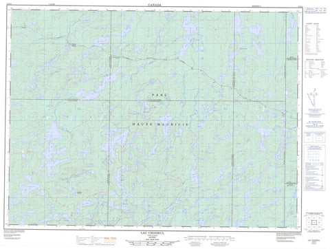 032B04 Lac Choiseul Canadian topographic map, 1:50,000 scale