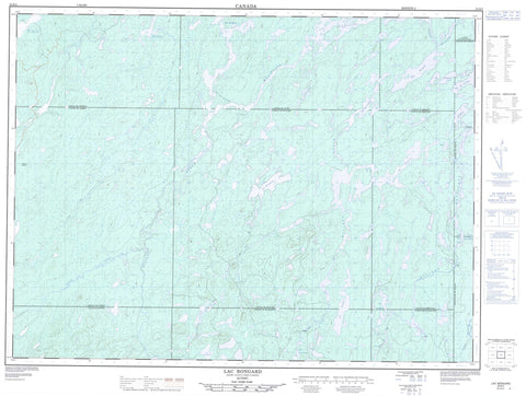 032B05 Lac Bongard Canadian topographic map, 1:50,000 scale