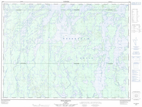 032B06 Baie Saraana Canadian topographic map, 1:50,000 scale